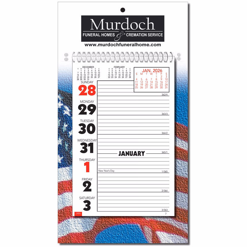 Weekly Memo Almanac Calendar- Patriotic