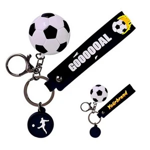 Vibrant 3D Goal Football PVC Keychain Ring 1