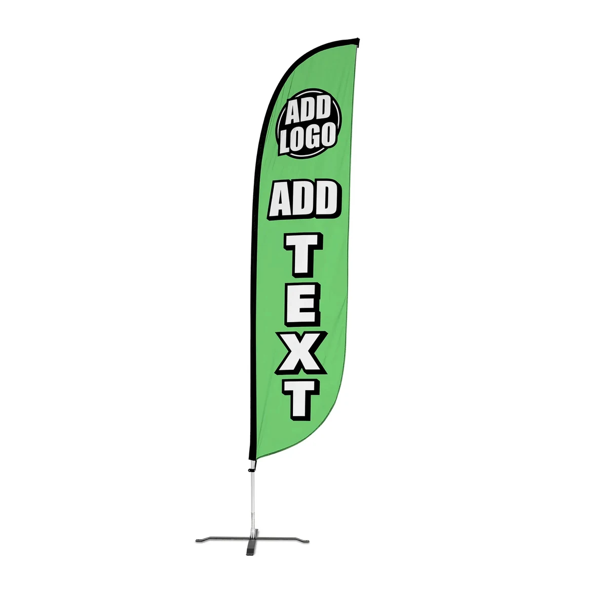 Custom 11ft Feather Flag w/ X-Stand Pole Set 1