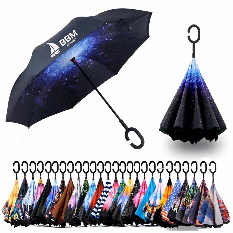 Windproof Double Layer Inverted Umbrella