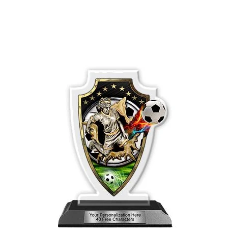 Acrylic Trophy: 6" Arrow Head, Female Soccer Field 1