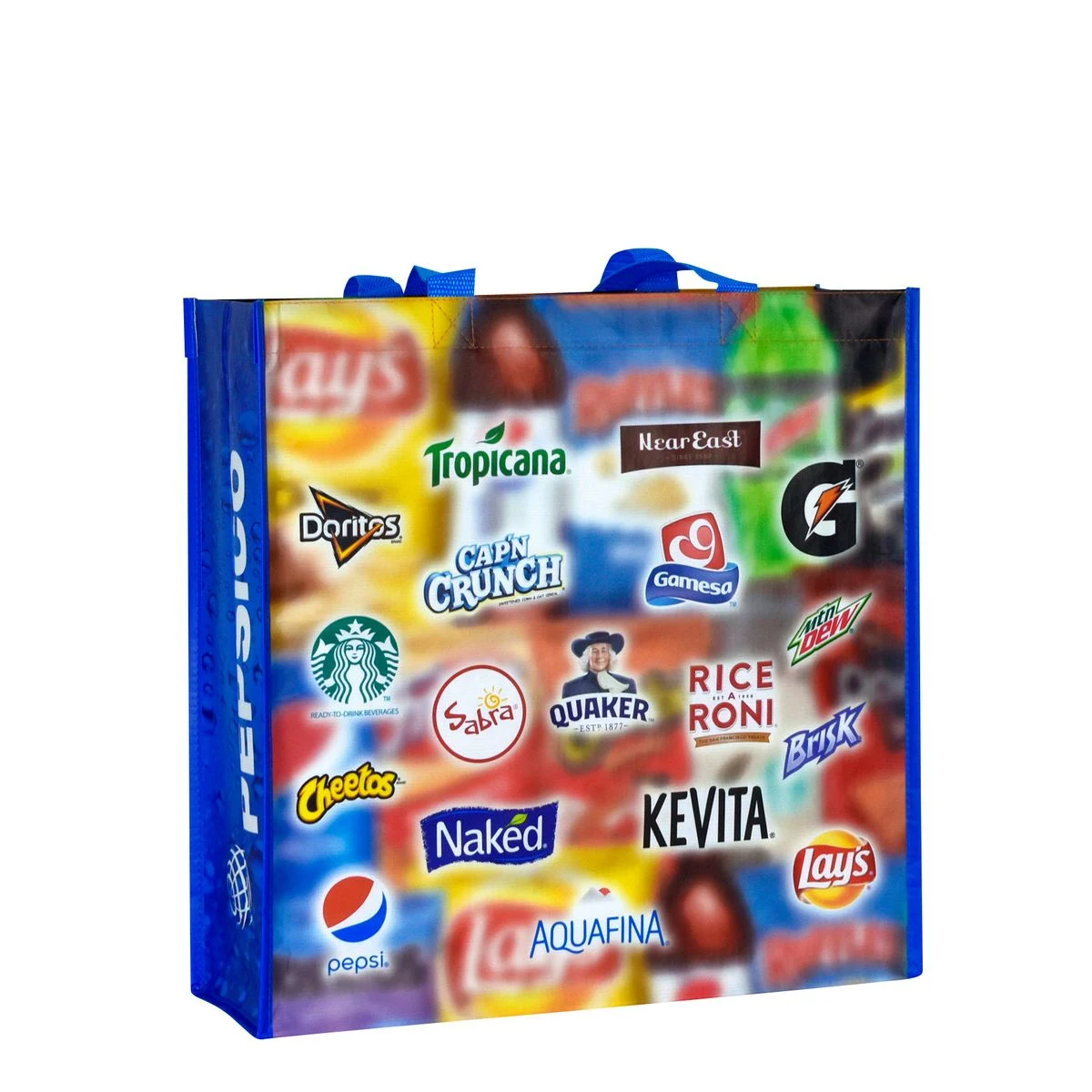 Custom Full-Color Printed 150g Laminated RPET (recycled from plastic bottles) Tote Bag15"x15"x9" 1