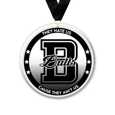 Acrylic Circle Medallions: BULLS 3" Size, .25" 1