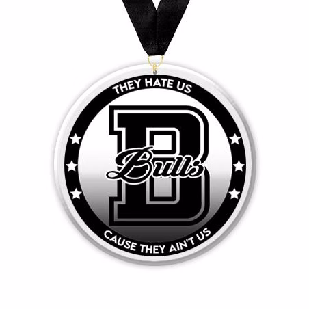 Acrylic Circle Medallions: BULLS 3" Size, .25"