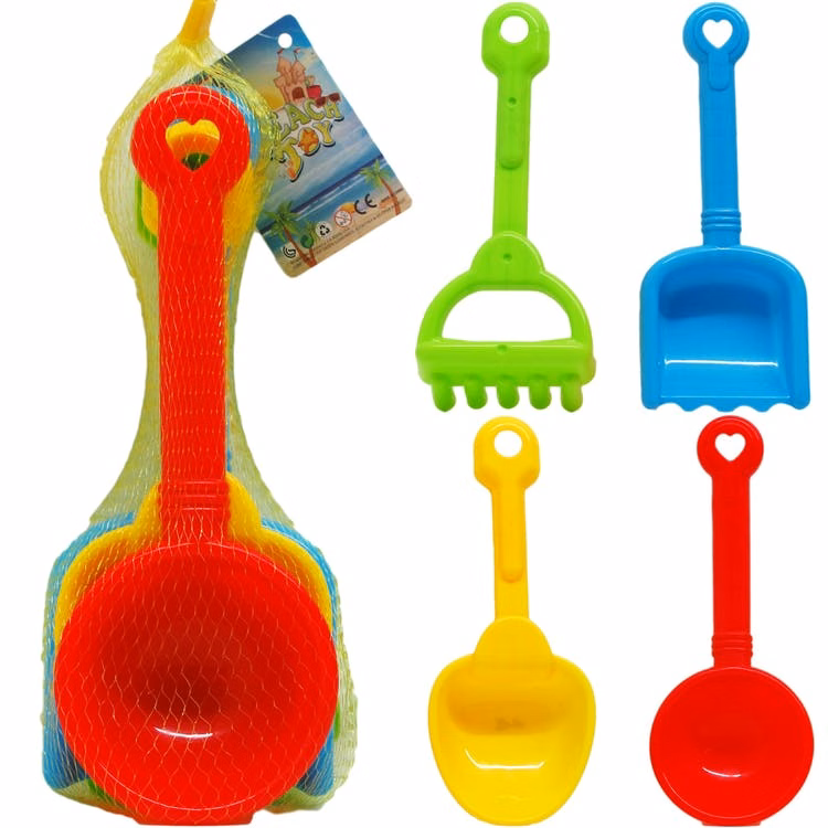 Beach Toy Shovels 9-10" 4 Pk