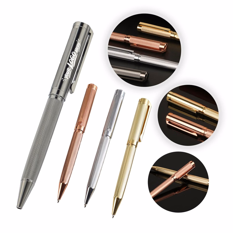 Matte Metal Ballpoint Pen Black Ink 1.0mm Gift