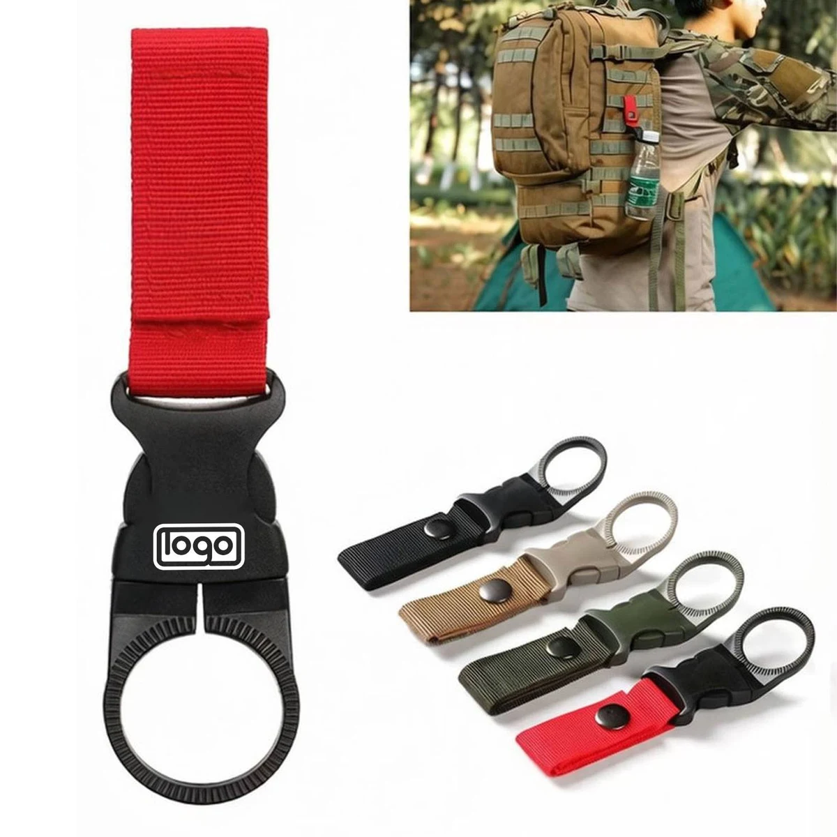 Nylon Webbing Water Bottle Holder Clip 1