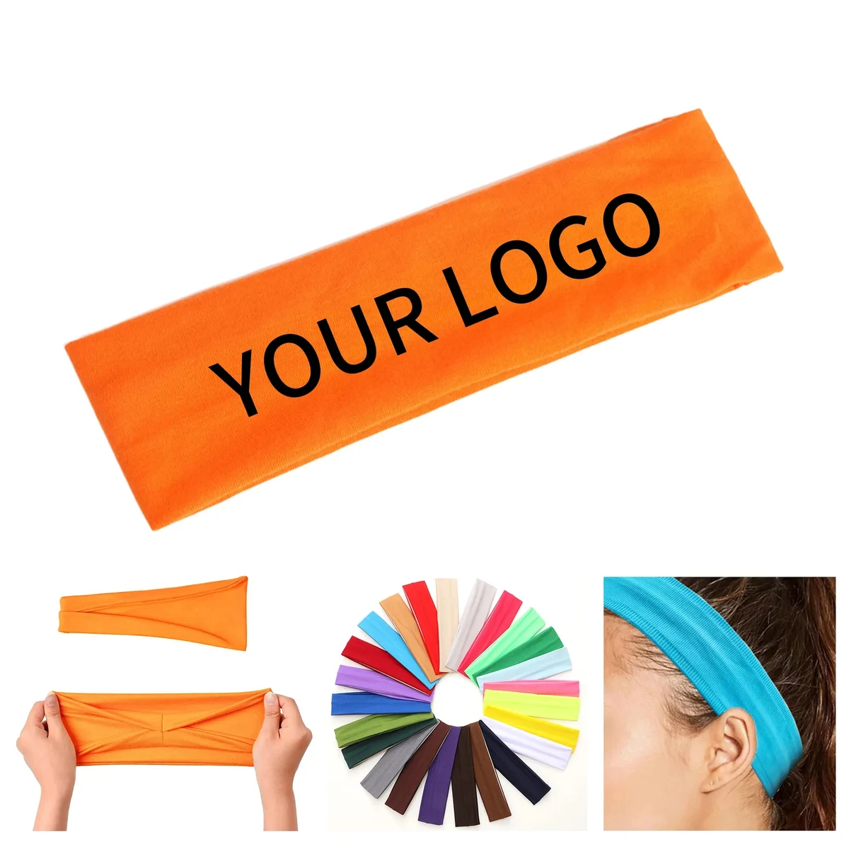 3.9 Inch Sweatband Headband Comfortable and Stretchable 1