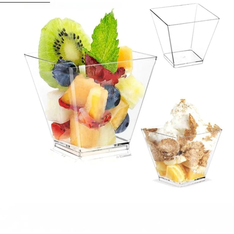 Clear Plastic Derrert Glass 1