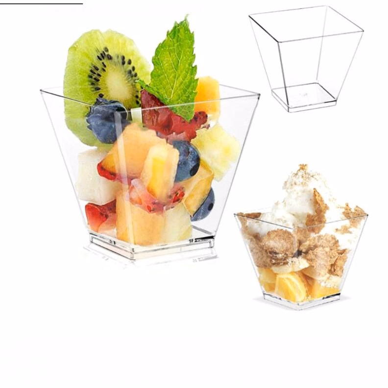 Clear Plastic Derrert Glass