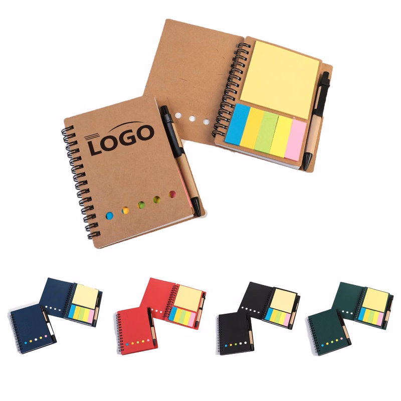 Colorful Tabbed Planner Notebook With Writing Pen