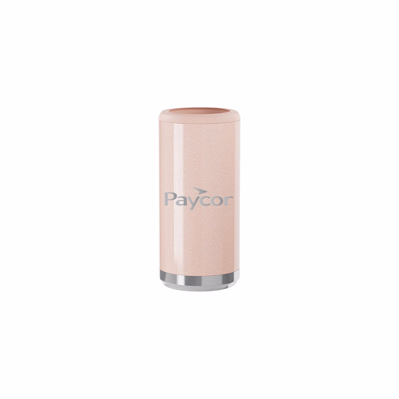 12 Oz. Glitter Blush Maars Stainless Steel Skinny Can Cooler