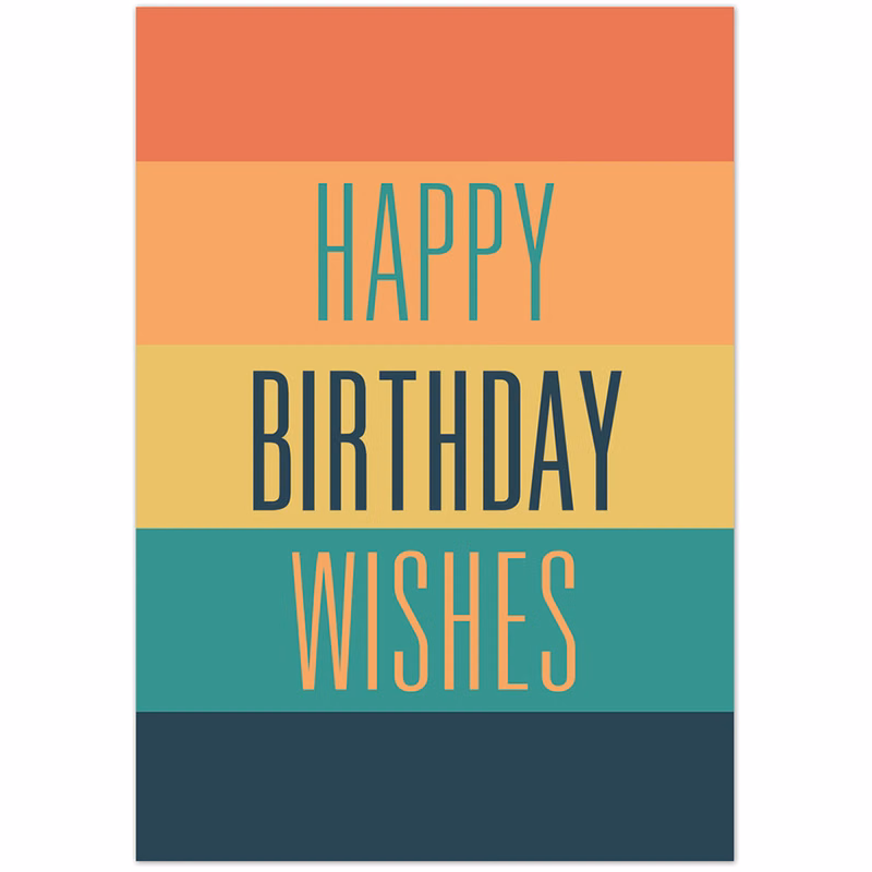 Multi-Color Birthday Card
