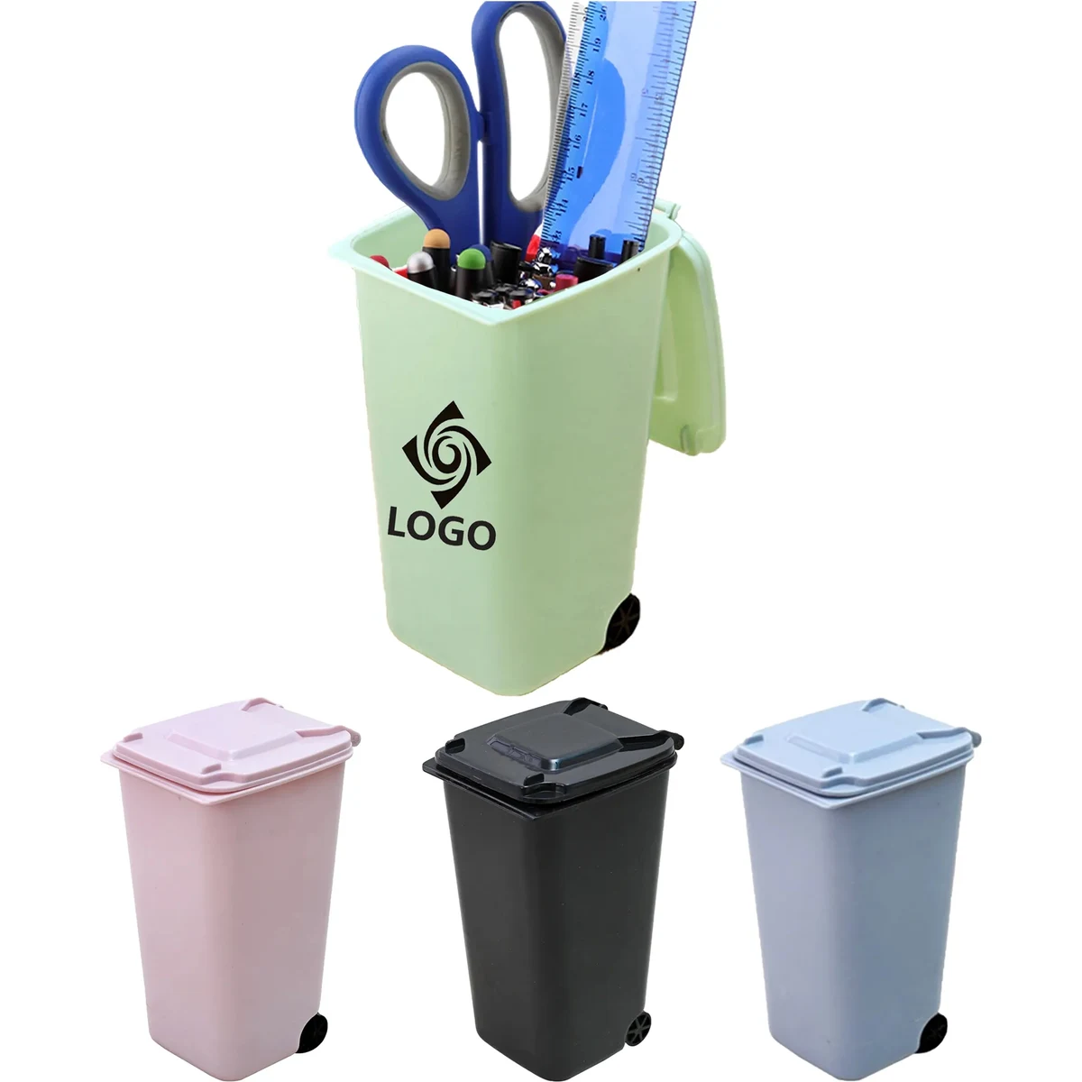 Mini Curbside Garbage Trash Bin Pen Holder 1