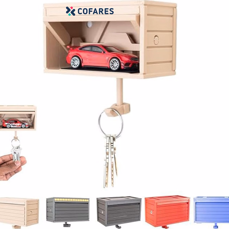 Car Garage Key Holder with Opening Door
