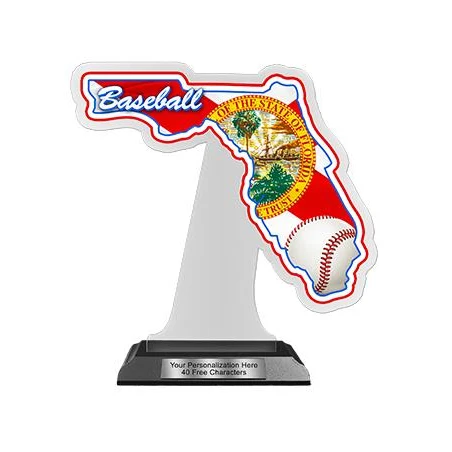 State Acrylic Trophy: 6" Florida Shape (Event type 1