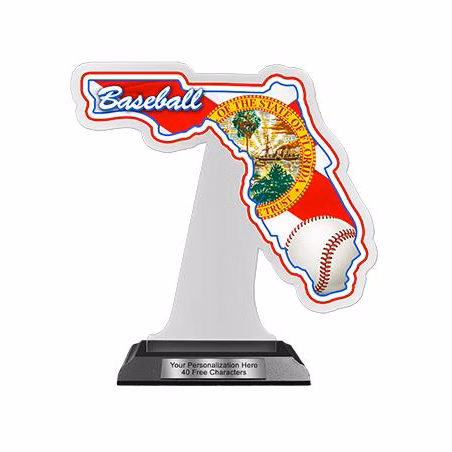 State Acrylic Trophy: 6" Florida Shape (Event type