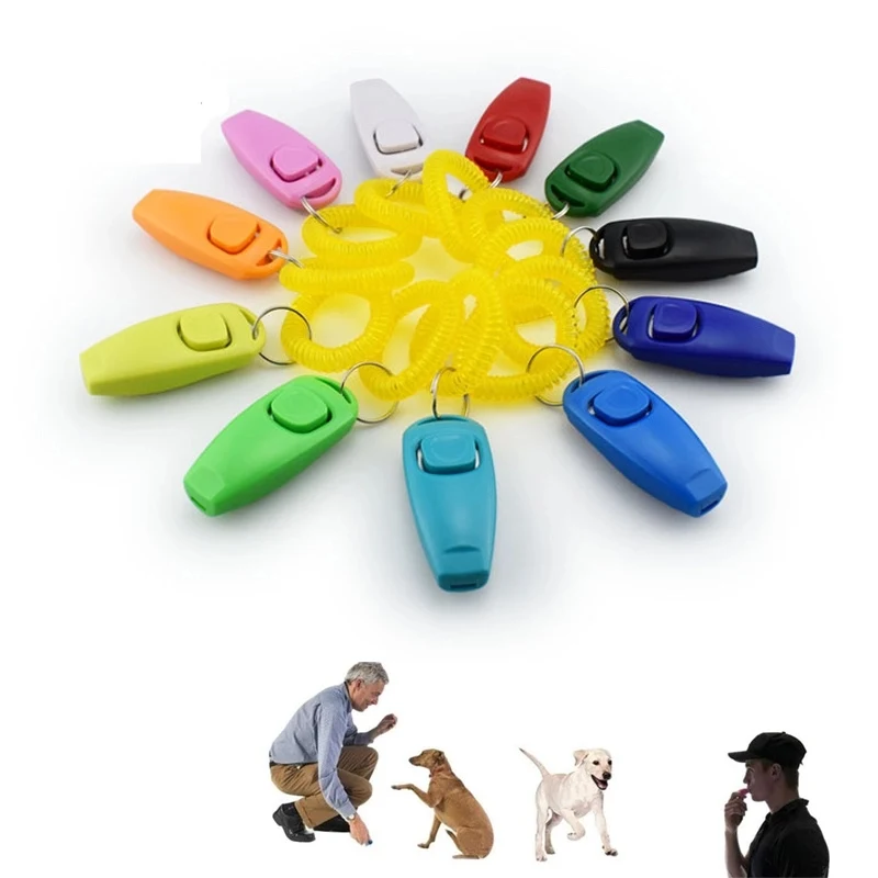 2 In 1 Dog Clickers And Whistle With Wrist Strap & Keyring 1