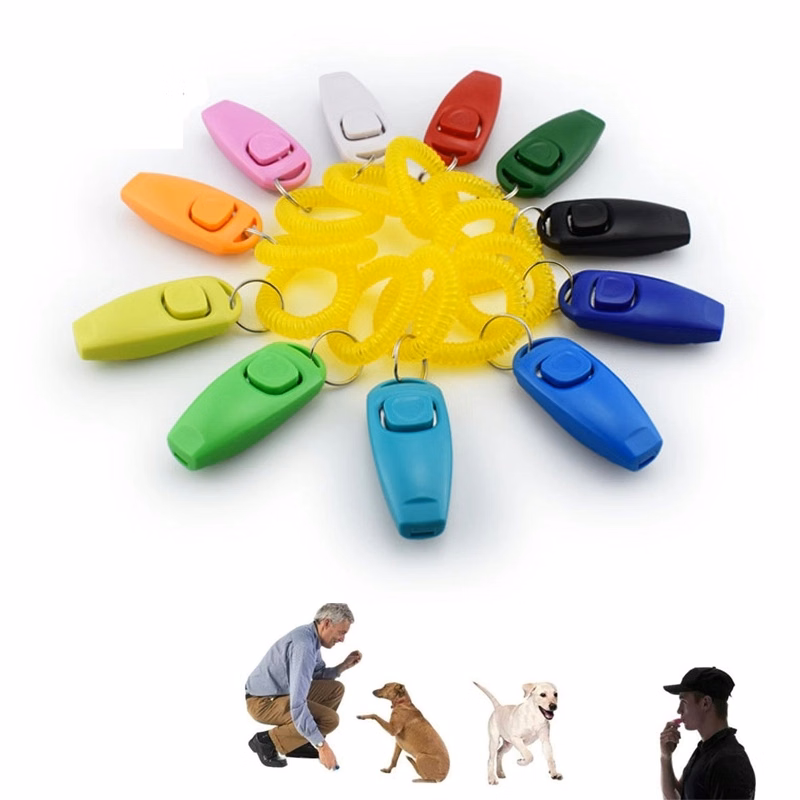 2 In 1 Dog Clickers And Whistle With Wrist Strap & Keyring