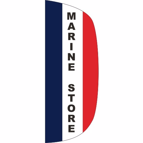 "MARINE STORE" 3' x 8' Message Flutter Flag