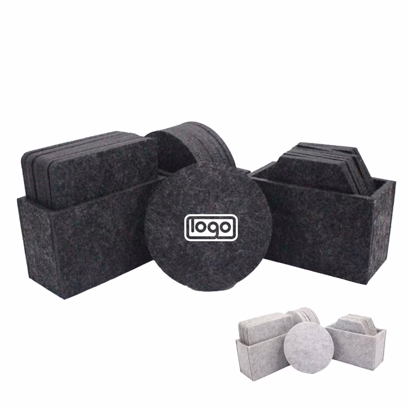 8-piece Felt Drink Coaster Set
