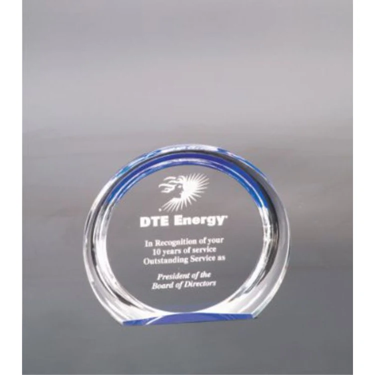 5 3/8" Round Blue Halo Acrylic Award 1