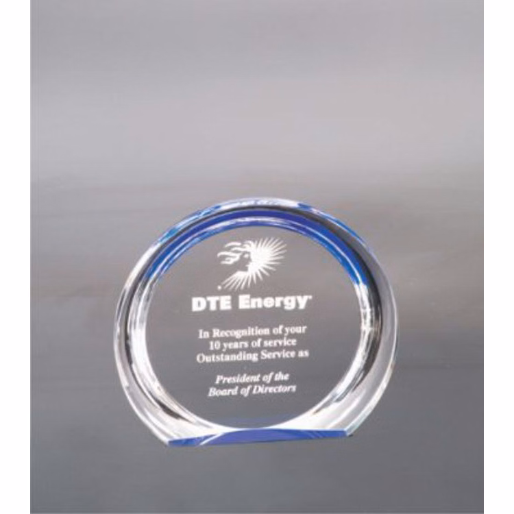 5 3/8" Round Blue Halo Acrylic Award