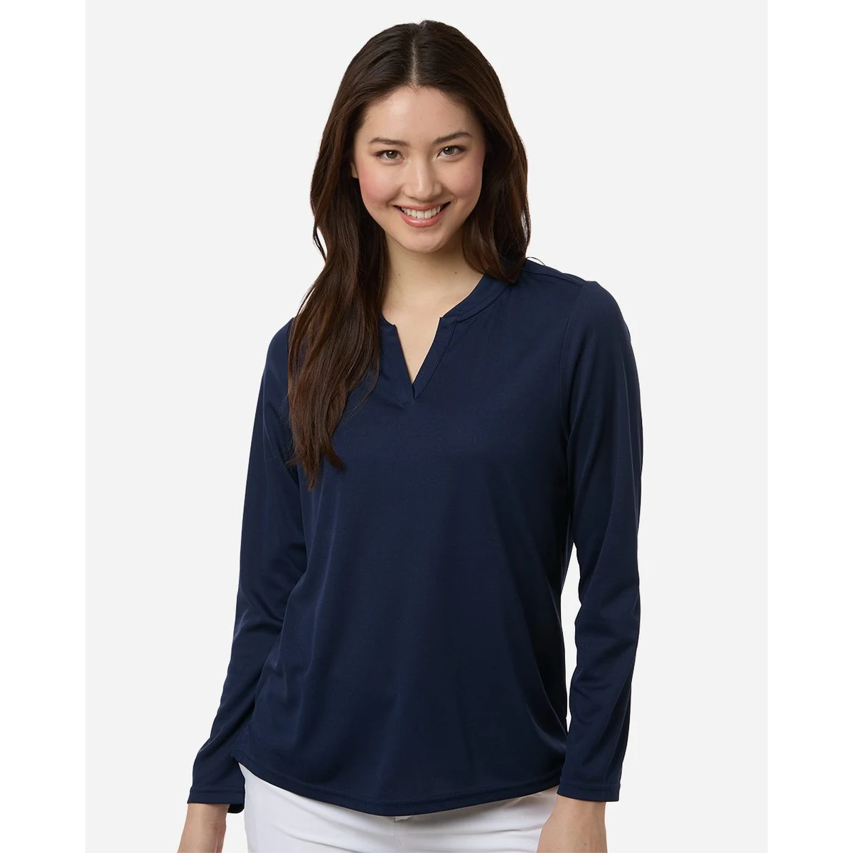 Women's Nova Performance Long Sleeve Pique Polo - CE108LW 1