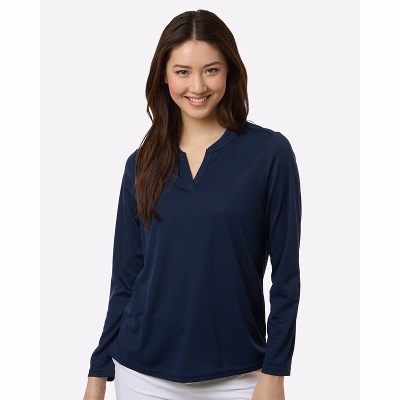 Women's Nova Performance Long Sleeve Pique Polo - CE108LW