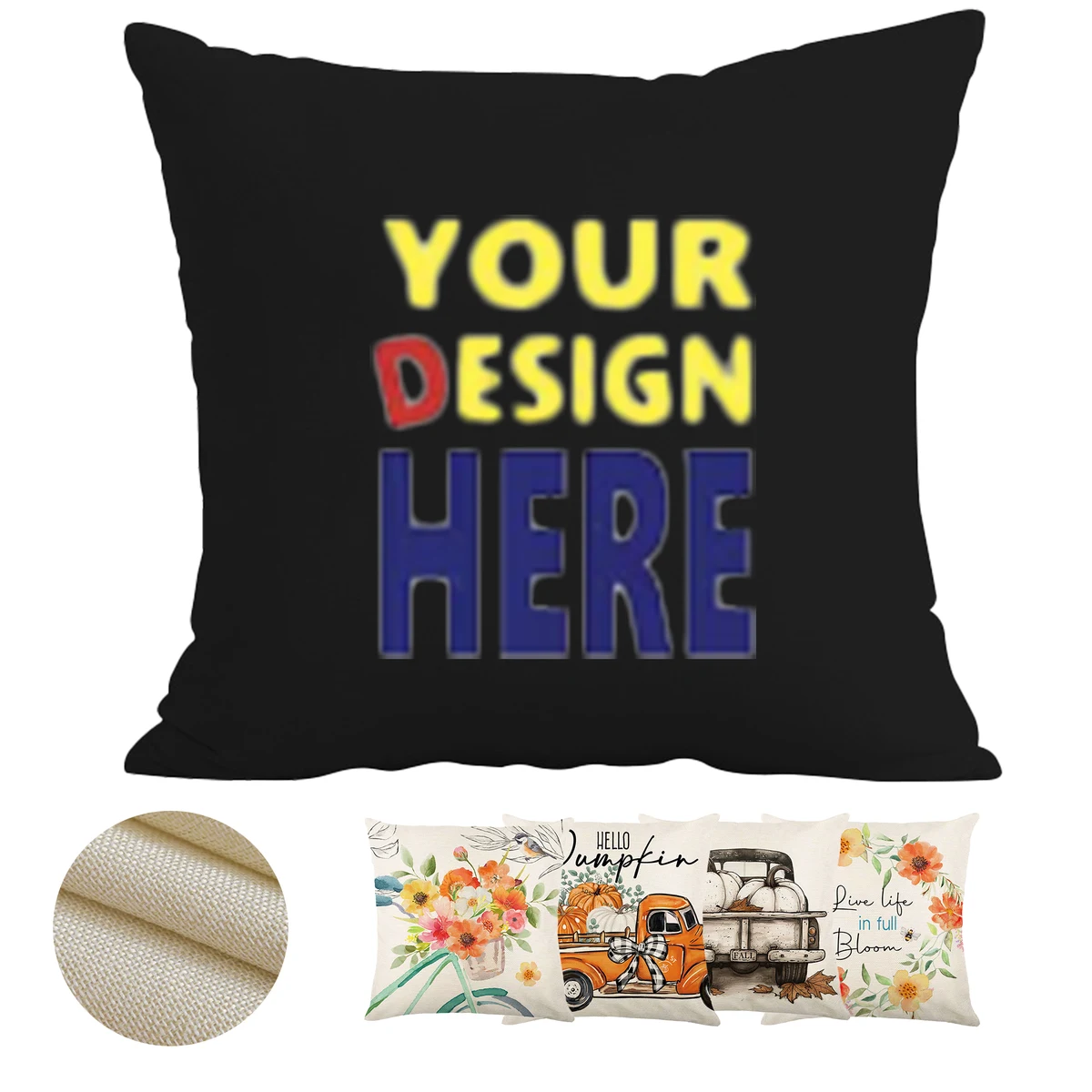Promotional Linen Throw Pillow Case 1