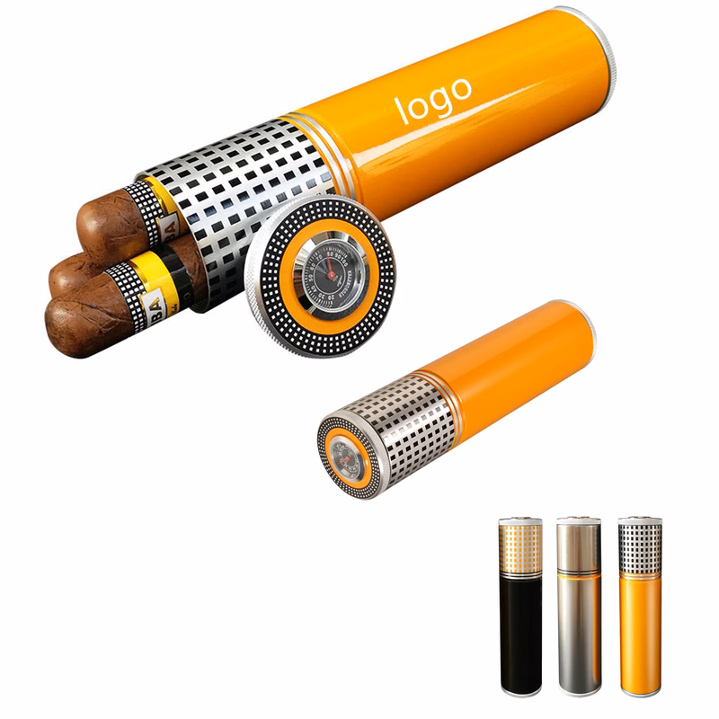 Portable Stainless Steel Cigar Humidor Tube