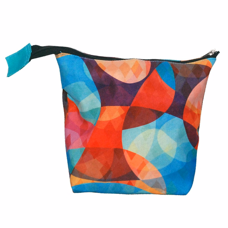 Cosmetic Pouch 6.25"X5"X2.5" Gusset Cotton Zipper Full Color