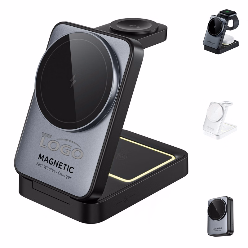Foldable 3-in-1 Magnetic Wireless Charger