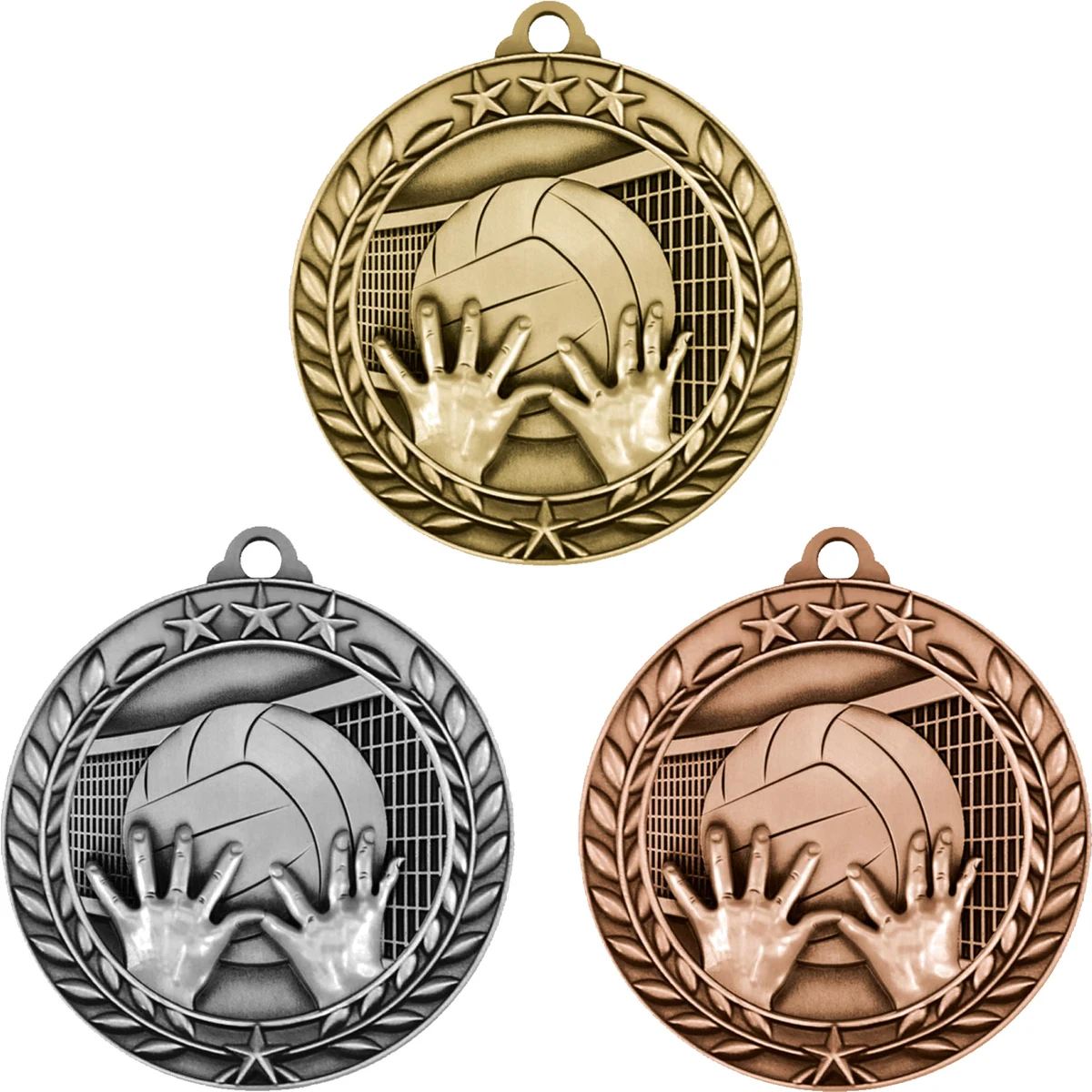 Stock Small Academic & Sports Laurel Medals: Volleyball 1