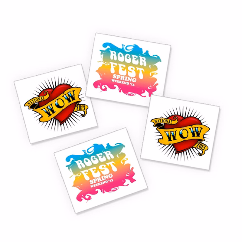 4" x 7.5" Custom Temporary Tattoos