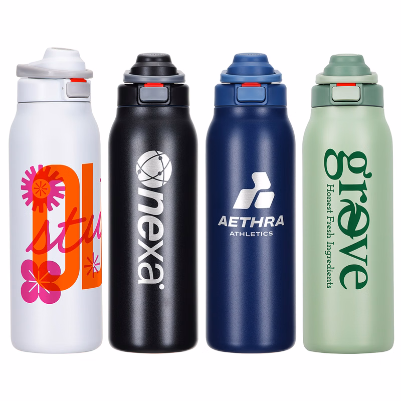 SENSO® Mission 32 oz Eco-Friendly 2 in 1 Sip & Chug Duoflow Vacuum Insulated Bottle