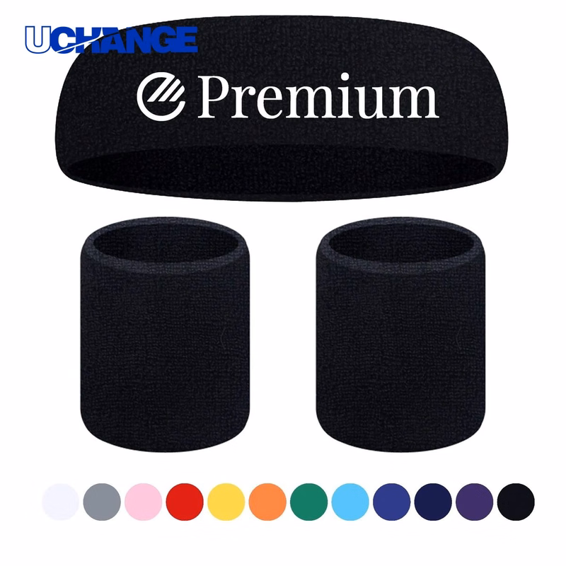 Cotton Sweat Headband and Wristband Set