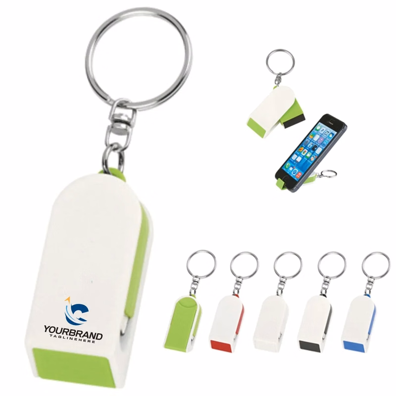 2-in-1 Phone Holder And Screen Cleaner Combo Keychain