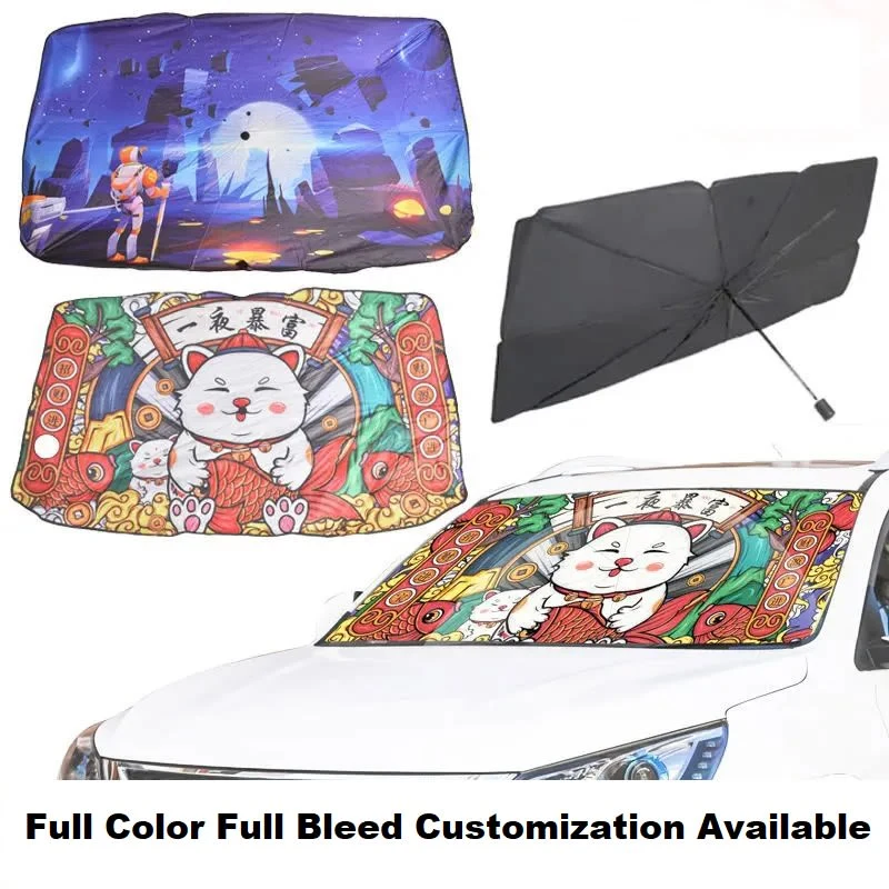 Custom Car Windshield Sunshade Umbrellas 1