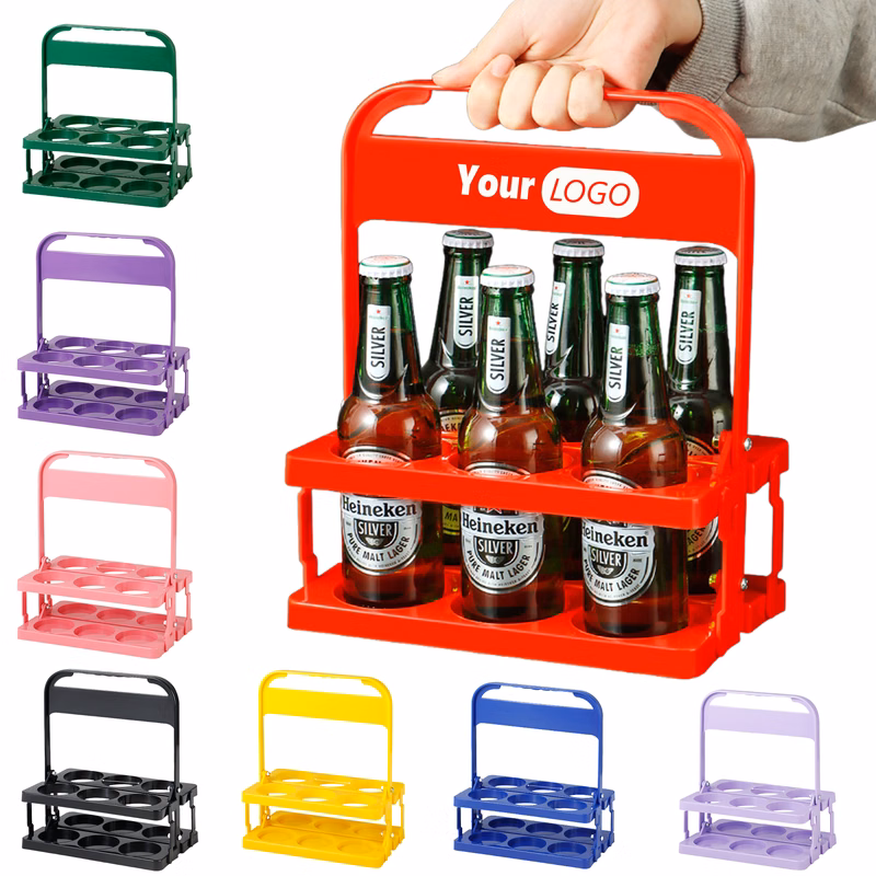 Portable 6 Beer Bottle Holder Basket MOQ10