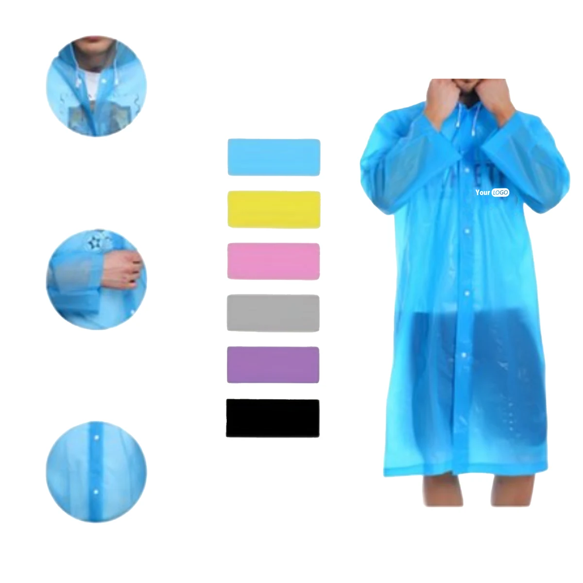 Disposable Rain Cape, custom jacket with logo imprint 1