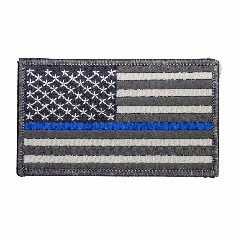Thin Blue Line Police U.S. American Flag Patch