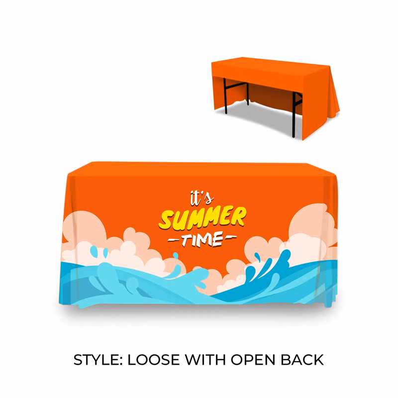 4' Table Cover Standard Throw w/ Open Back