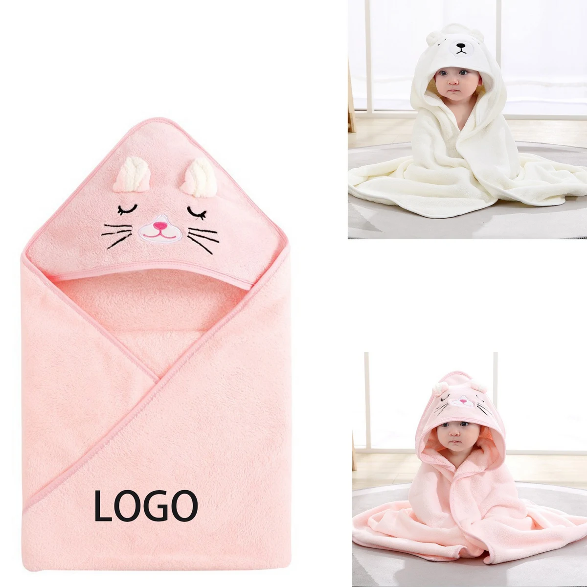 Children's Coral Velvet Bath Towel 1