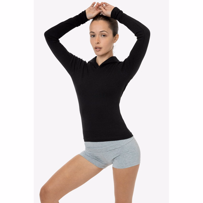 BABY RIB LONG SLEEVE HOODIE