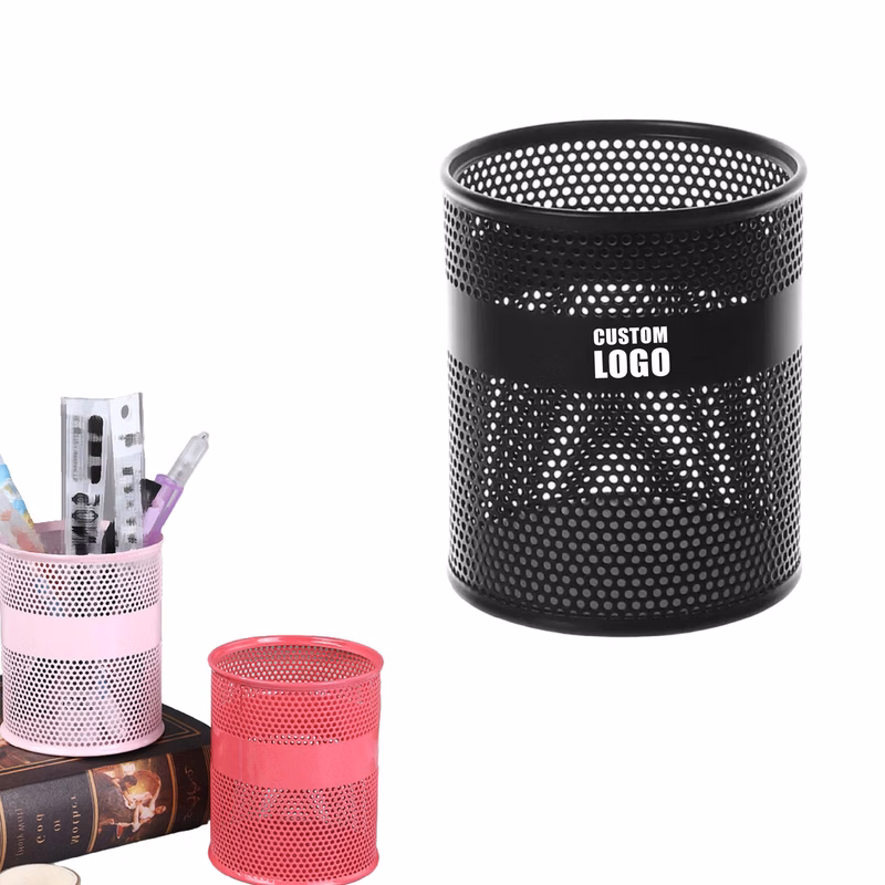 MOQ 10 pcs Hollow Metal Pen Holder