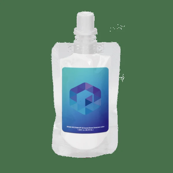 Custom 1 oz Squeeze Pouch Sun Screen SPF 50 1