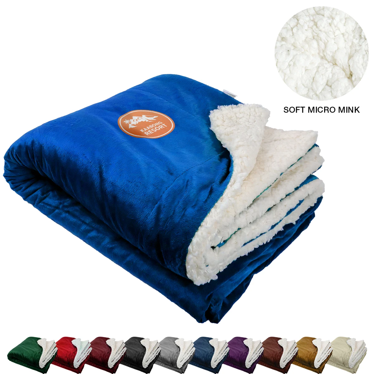 Dual Layer Soft Micro Mink Sherpa Blankets 50" X 60" 1