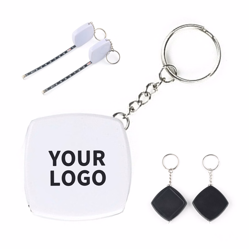 Mini Keychain Tape Measure Six Point Six Foot Steel Blade 2" x 1.7"