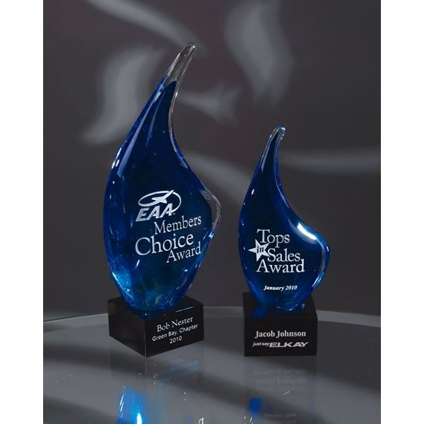 Art Glass, Blue Teardrop